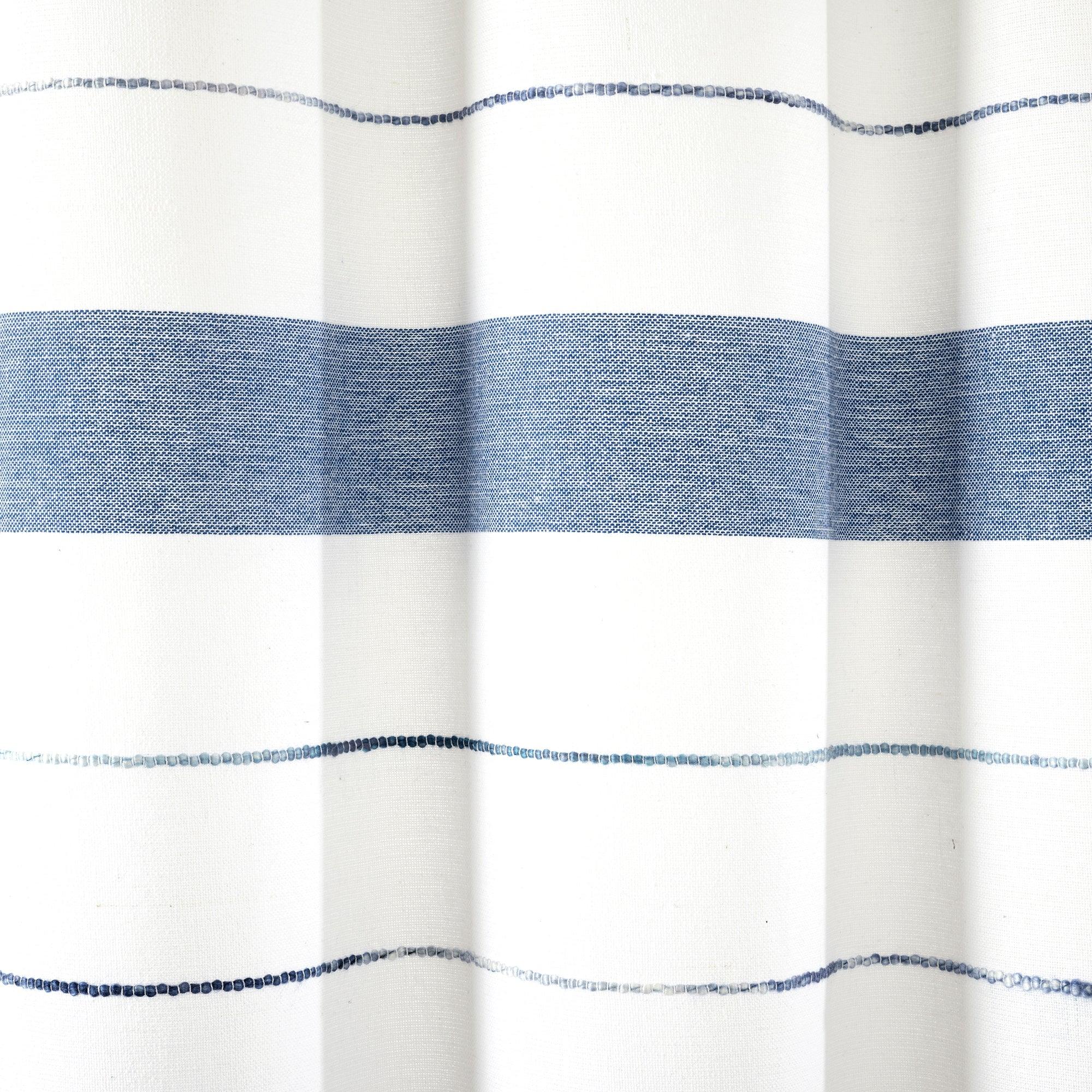 Chic Stripe Yarn Dyed Eco-Friendly Recycled Cotton Shower Curtain