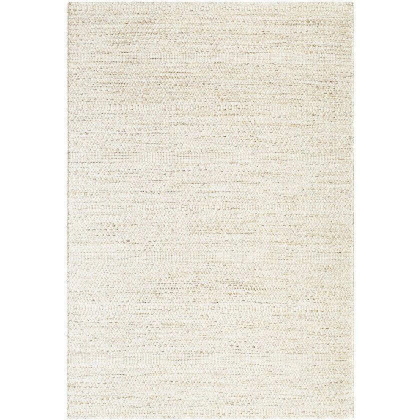 Christofer Solid and Border Light Beige Area Rug