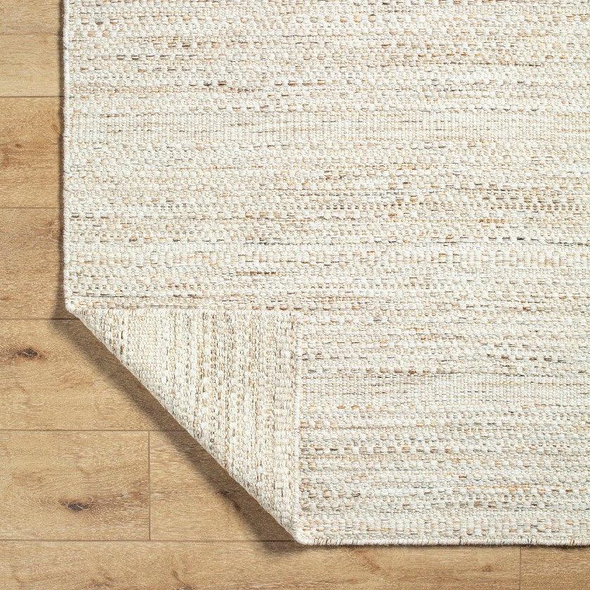 Christofer Solid and Border Light Beige Area Rug