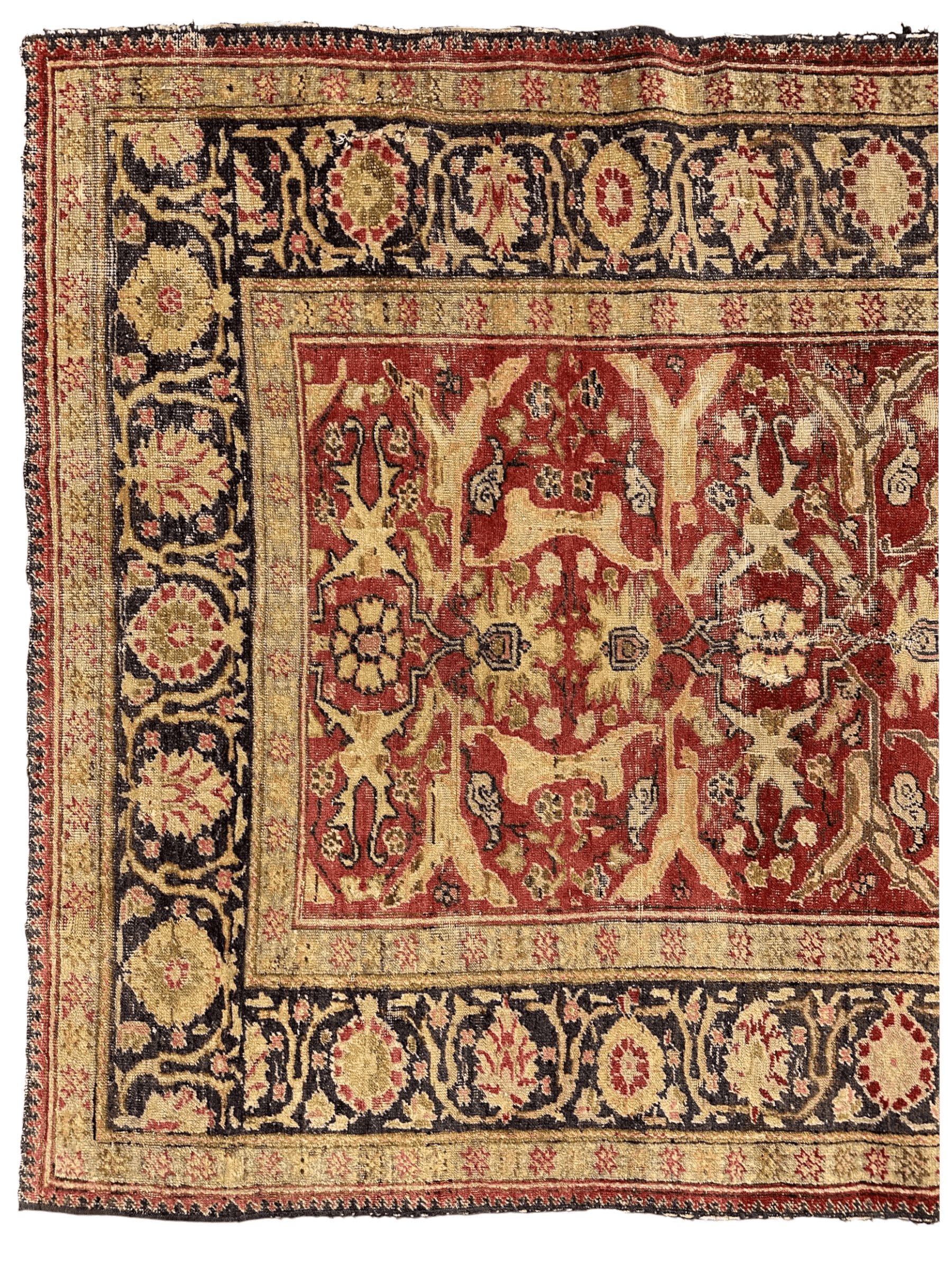 Circa 1900 Antique Persian Mahal Rug 4’5” x 6’4”