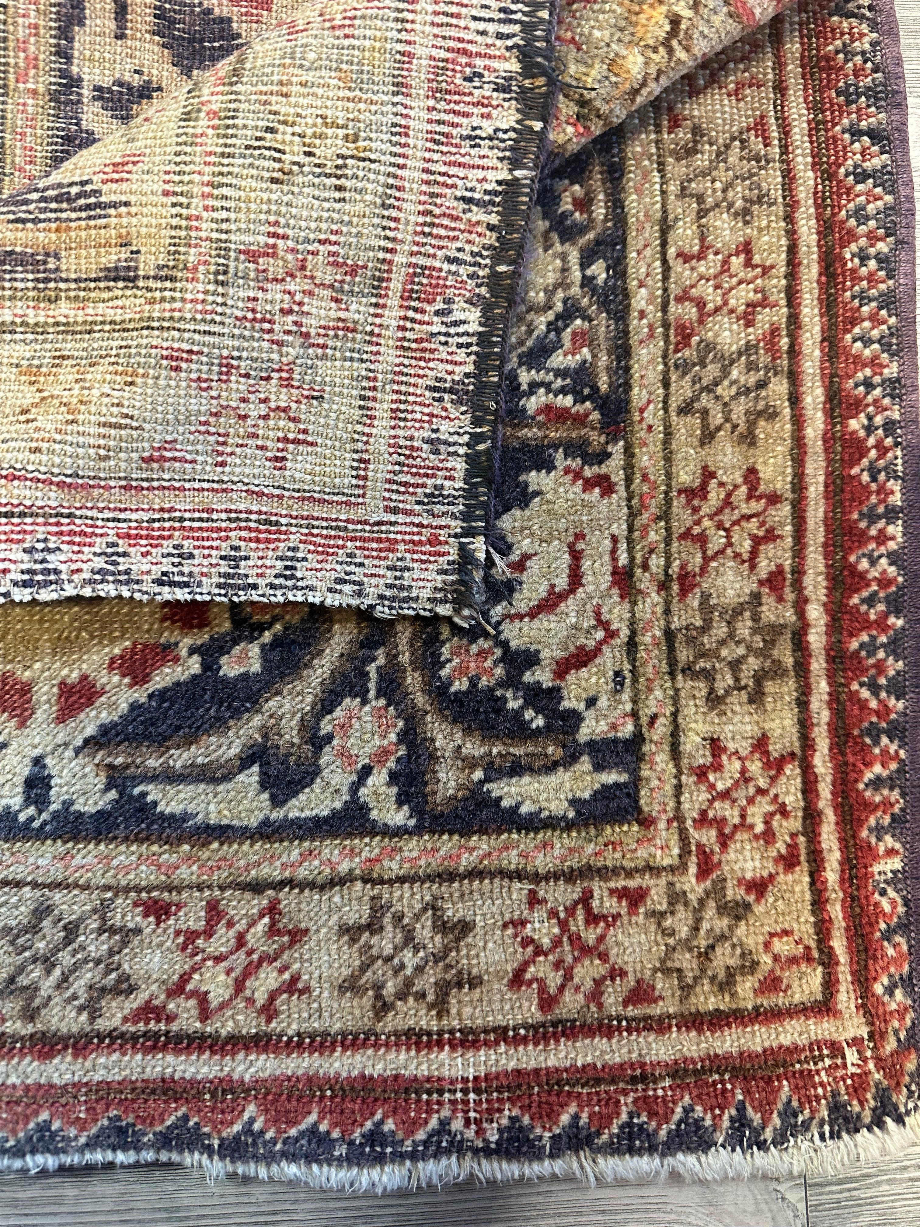 Circa 1900 Antique Persian Mahal Rug 4’5” x 6’4”