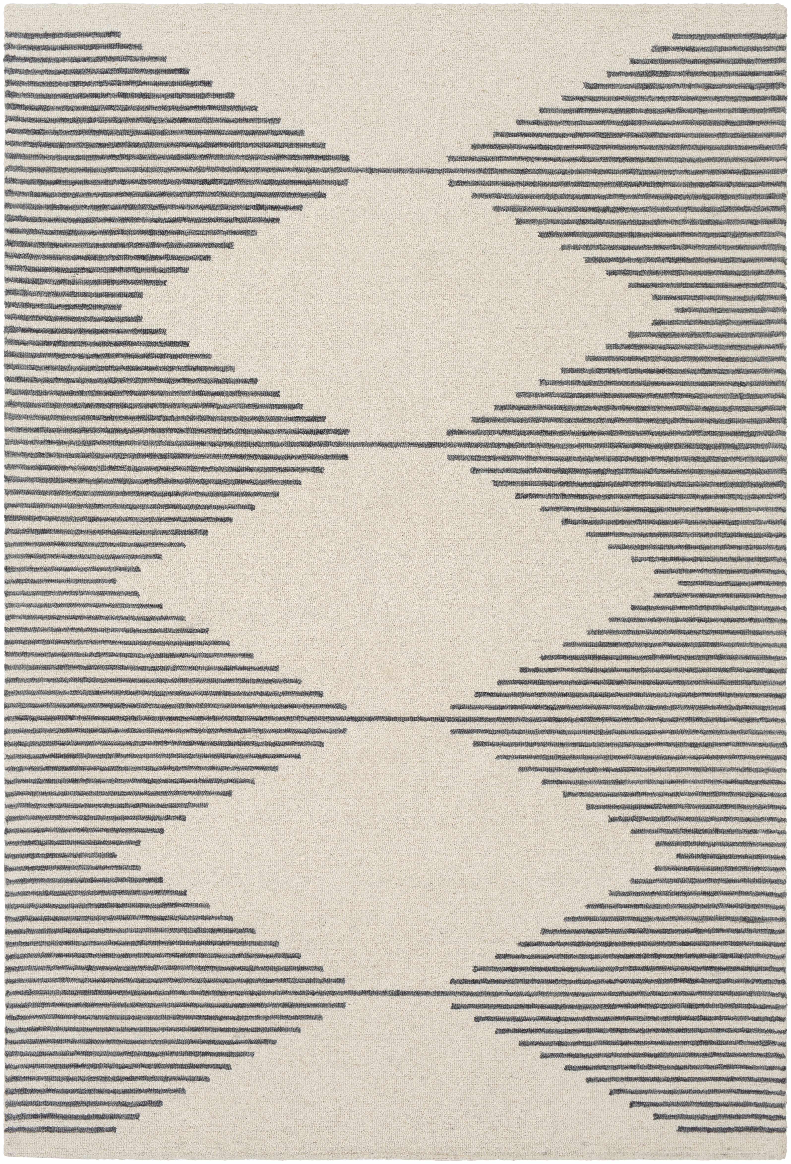 Clapham Beige Diamond Wool Rug