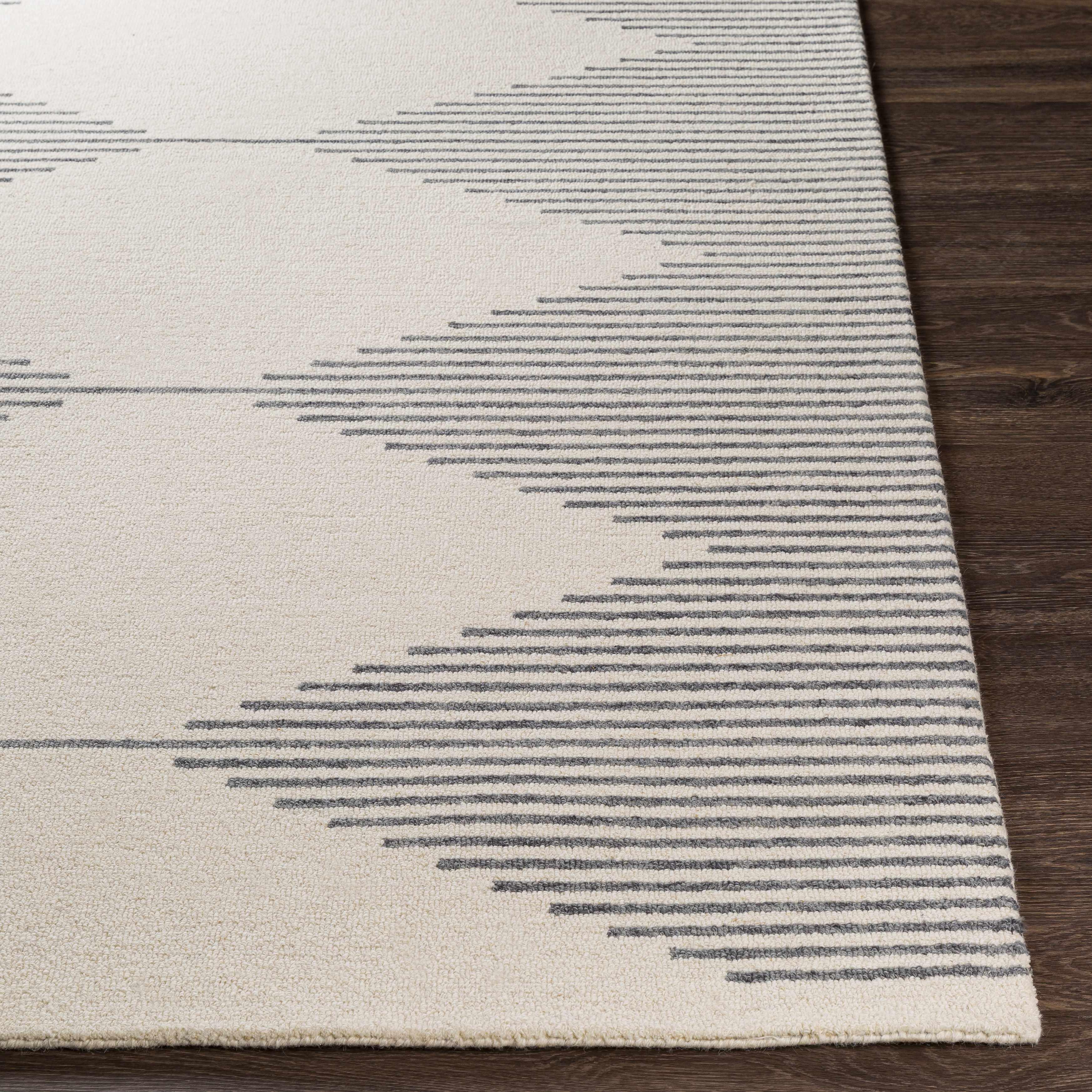 Clapham Beige Diamond Wool Rug