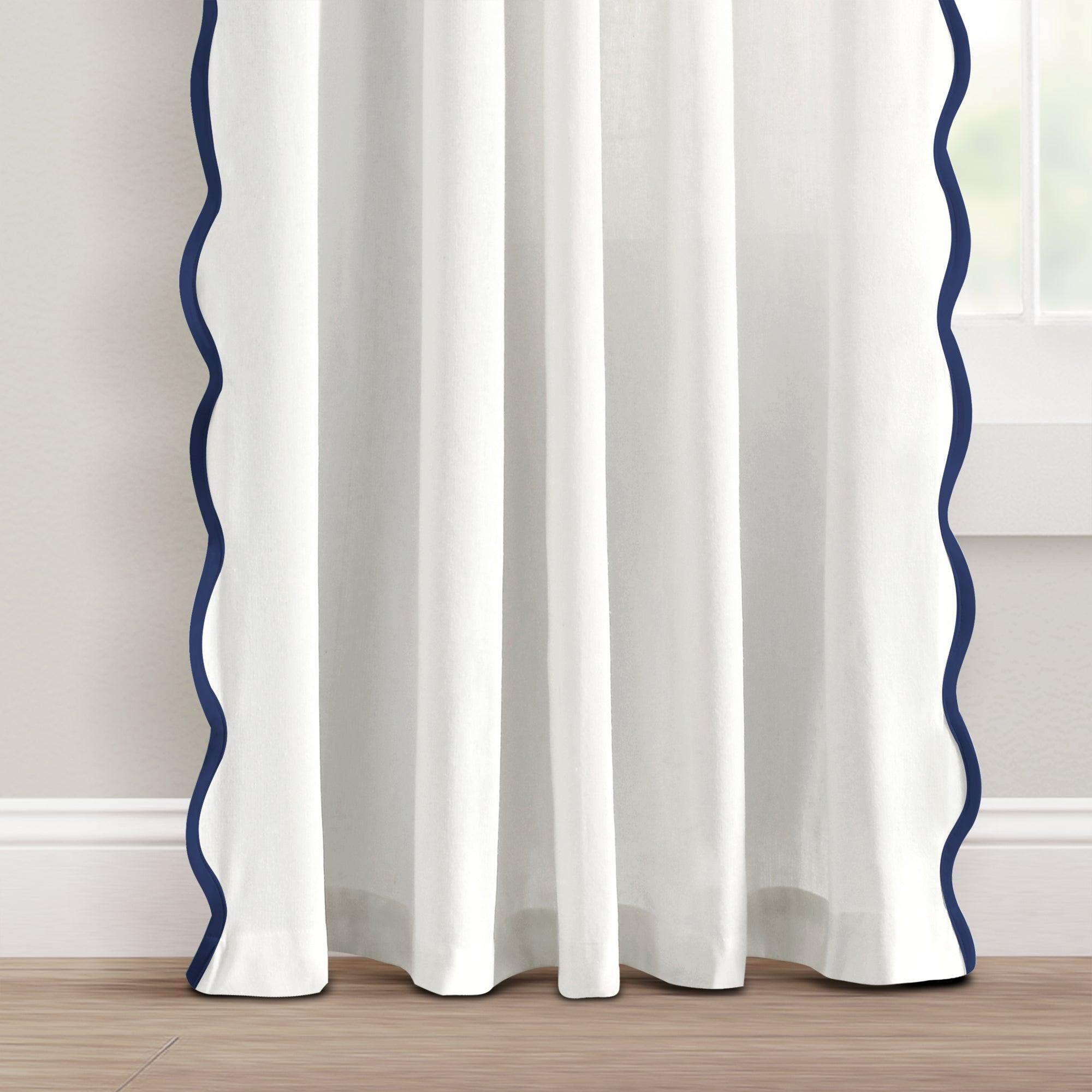 Coastal Chic Scallop Edge Window Curtain Panel Set