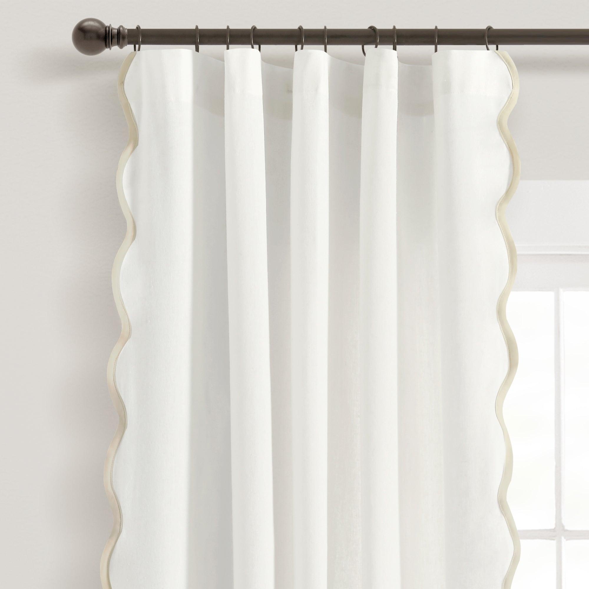 Coastal Chic Scallop Edge Window Curtain Panel Set