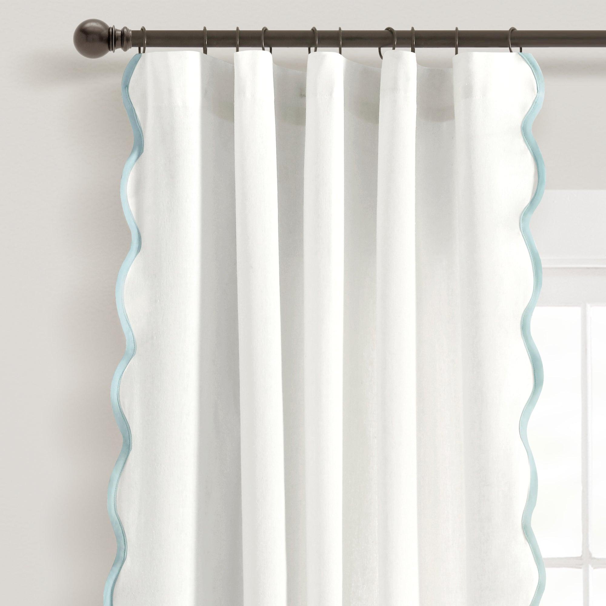 Coastal Chic Scallop Edge Window Curtain Panel Set