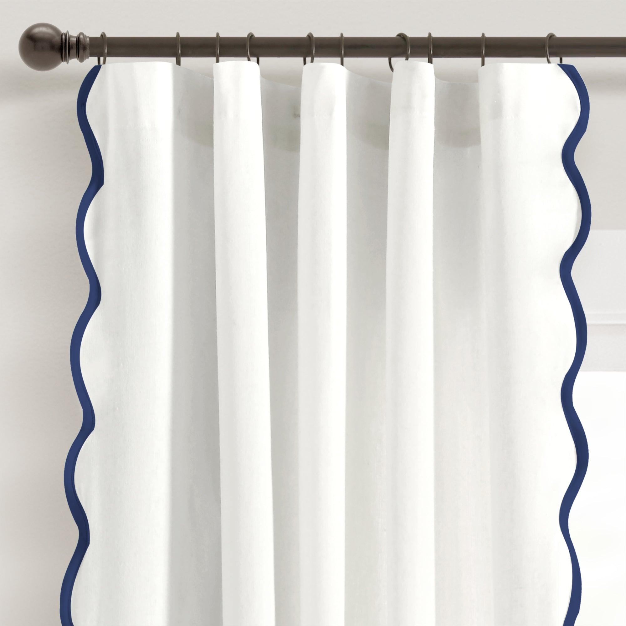 Coastal Chic Scallop Edge Window Curtain Panel Set