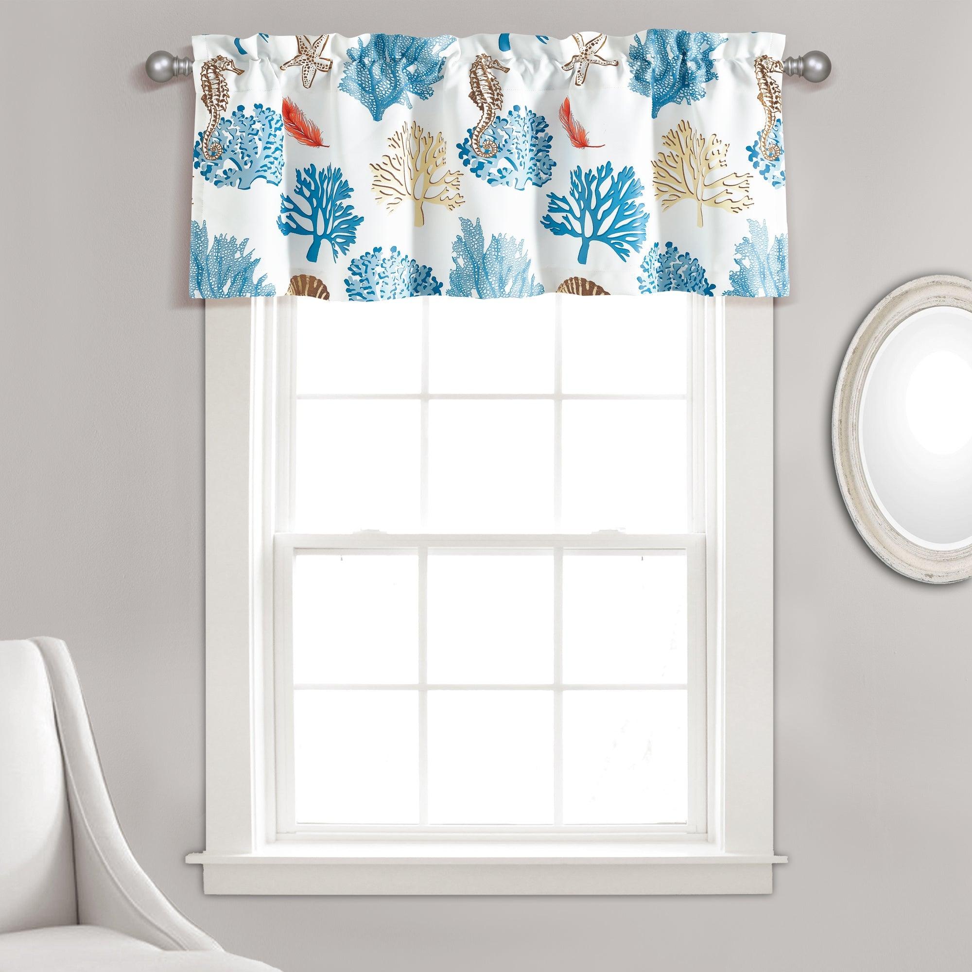 Coastal Reef Feather Light Filtering Valance