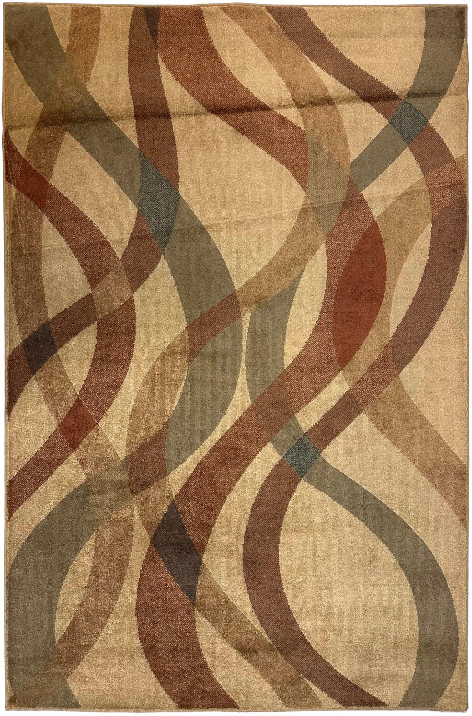 Contemporary Machine Made Geometric Rug - 5’3” x 7’10”