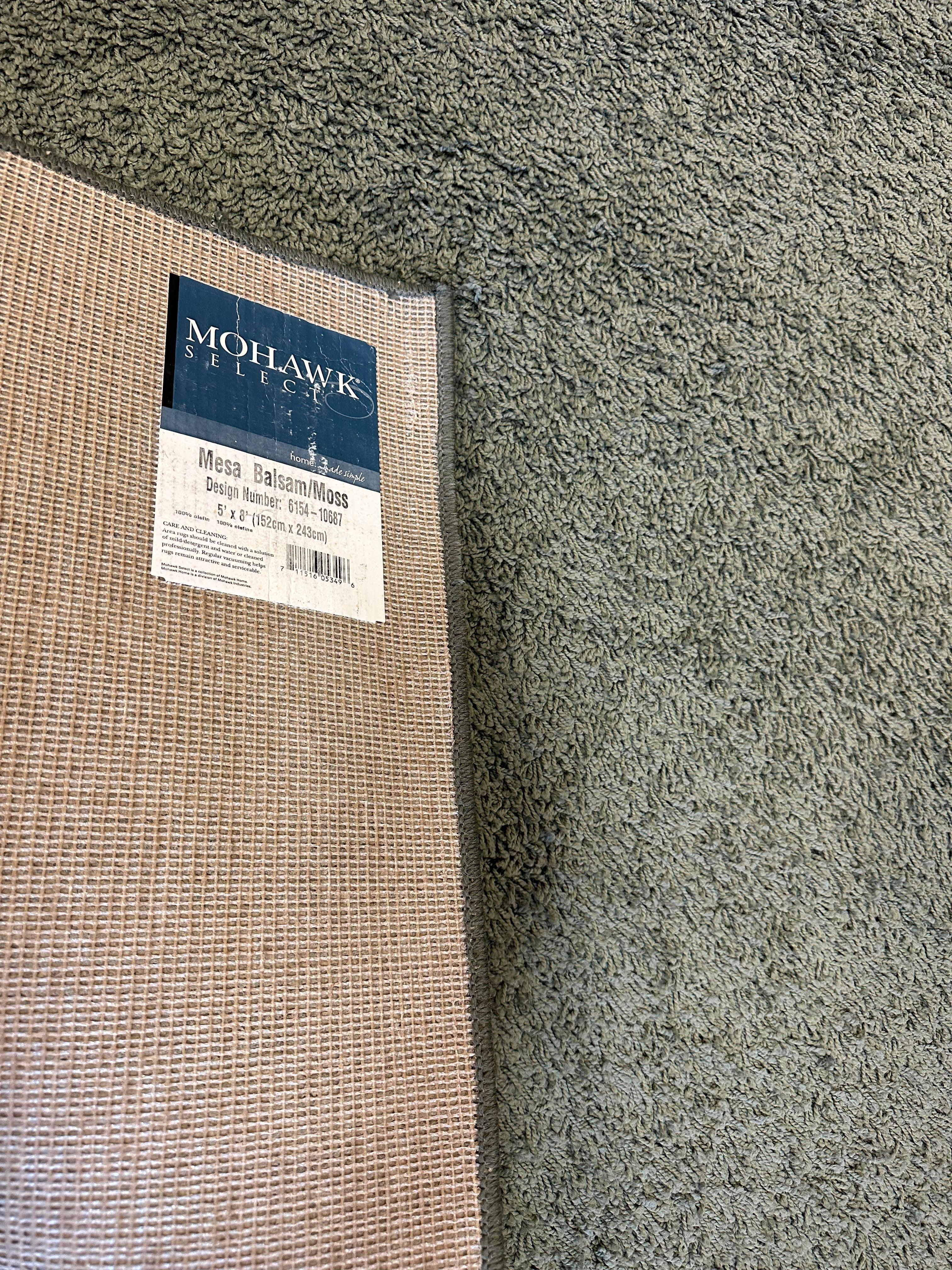 Contemporary Mohawk Select Two-tone Border Shag Rug Machine Made Rug - 5’ x 8’