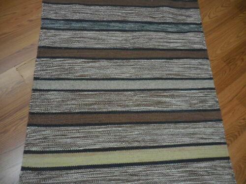 Contemporary Scandinavian hand-woven kilim rug 3x5 Ft