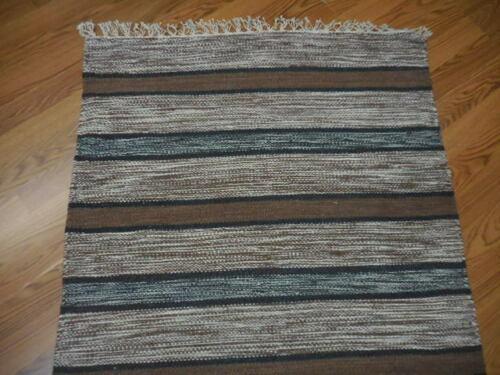 Contemporary Scandinavian hand-woven kilim rug 3x5 Ft