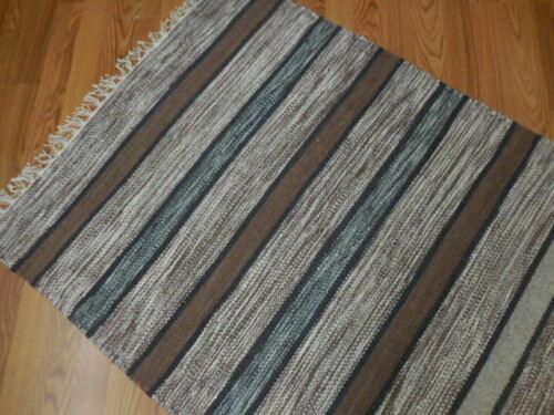 Contemporary Scandinavian hand-woven kilim rug 3x5 Ft