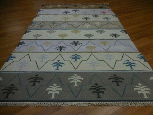 Contemporary Tribal Geometric KIlim Rug 5x8 Ft