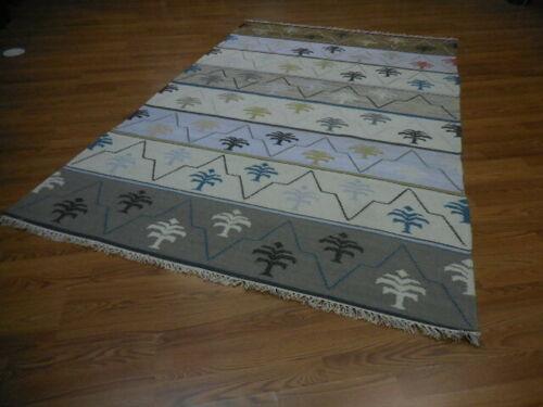 Contemporary Tribal Geometric KIlim Rug 5x8 Ft