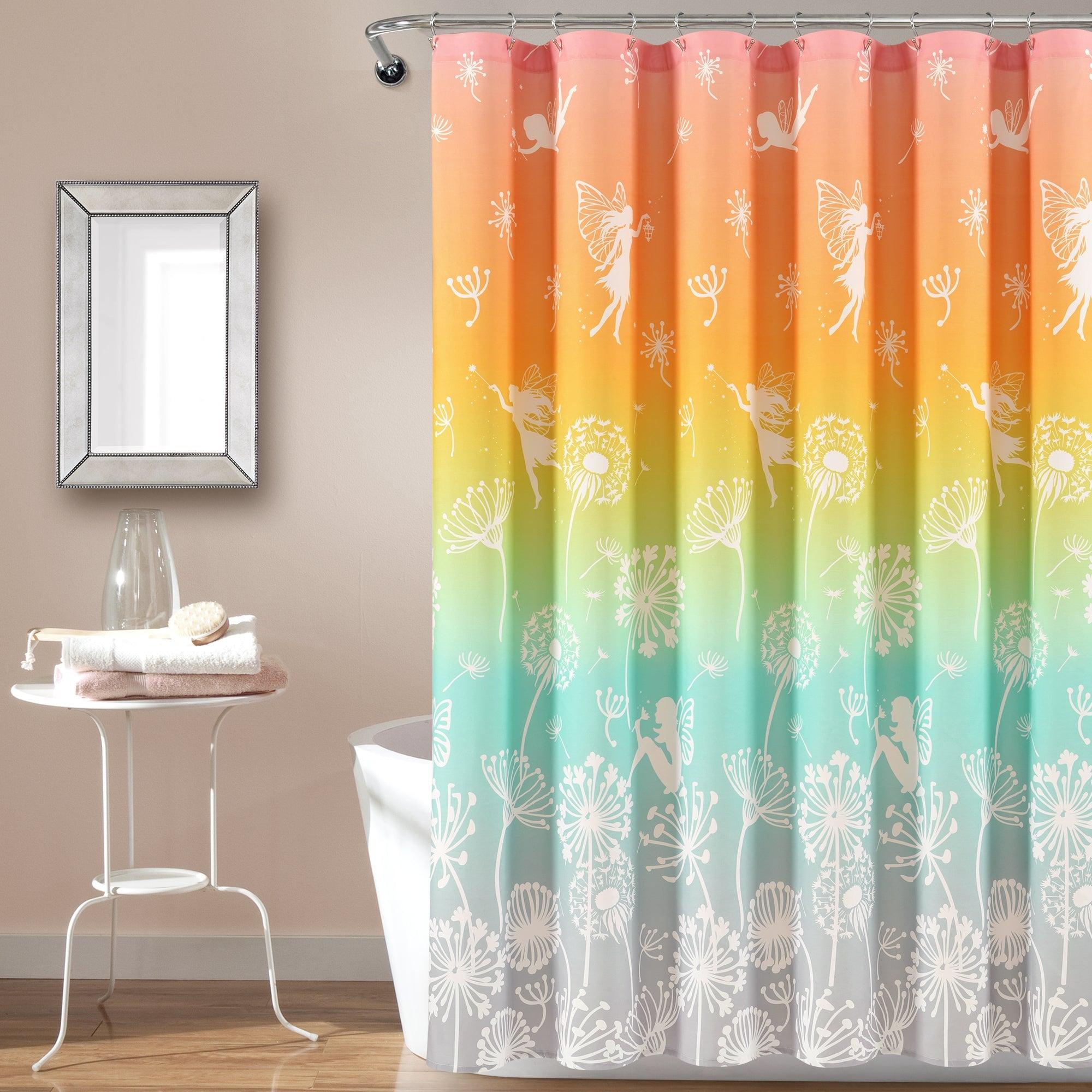 Dandelion Fairy Ombre Shower Curtain