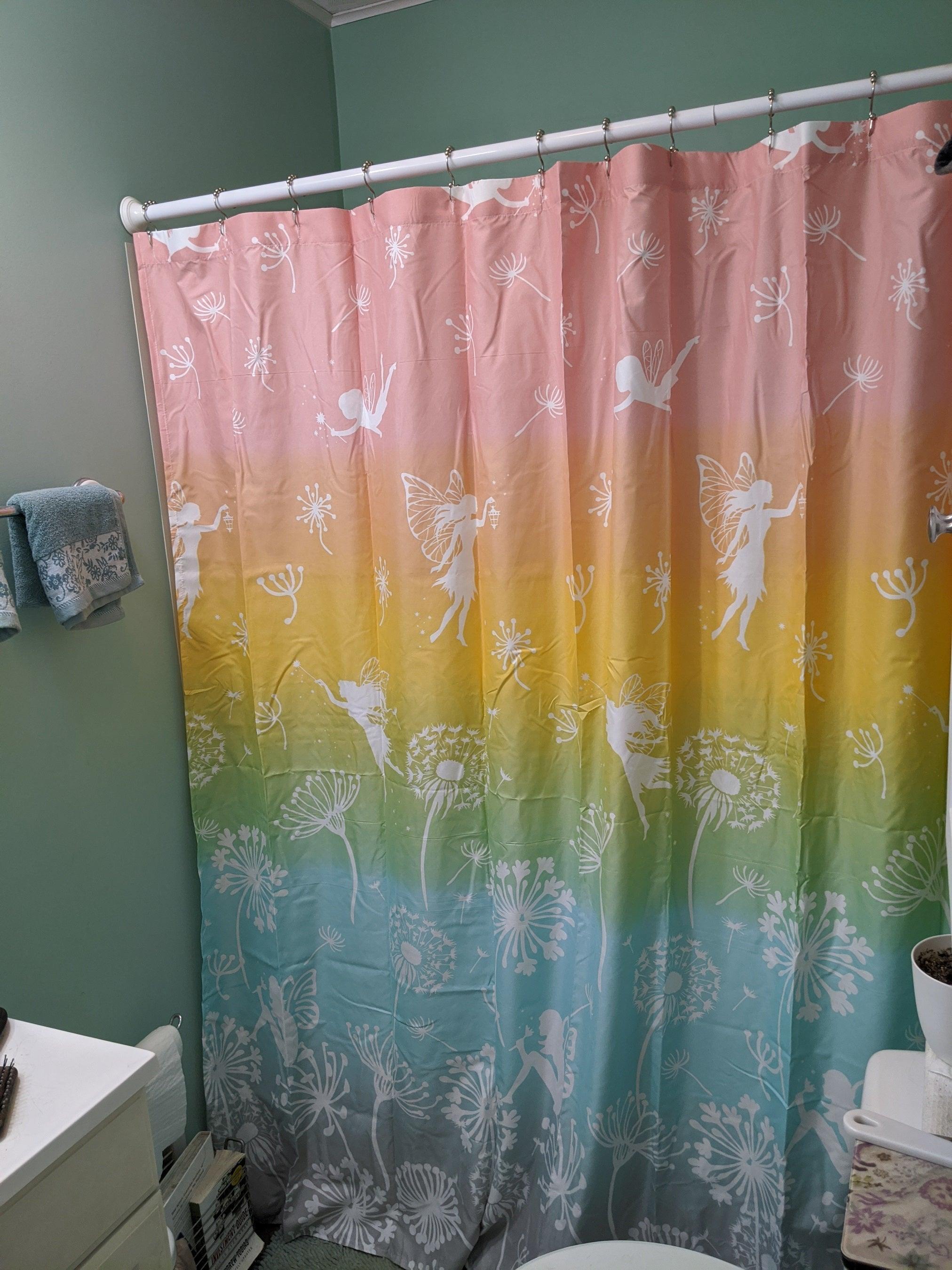 Dandelion Fairy Ombre Shower Curtain