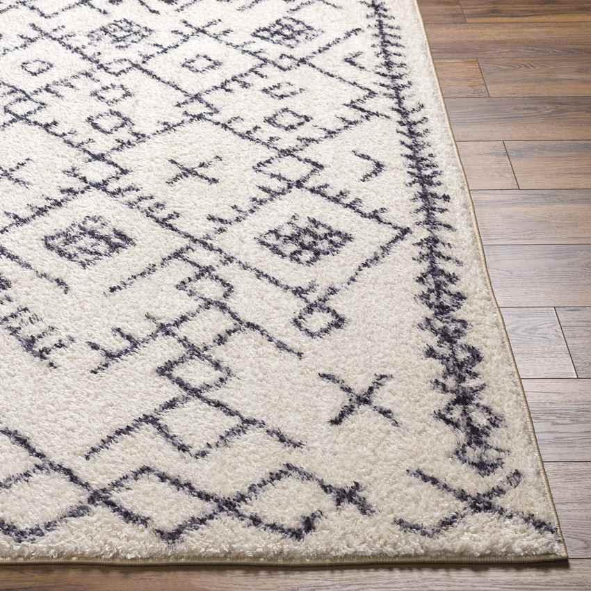 Deeanna Global Cream/Black Washable Area Rug