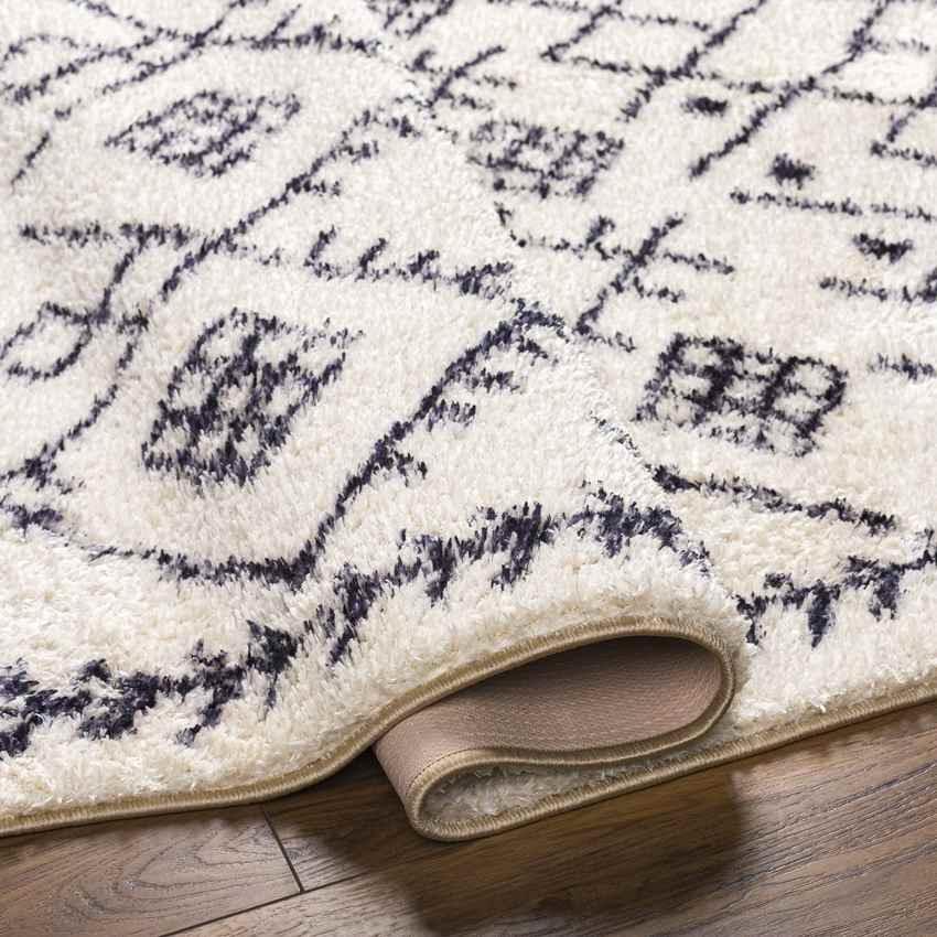 Deeanna Global Cream/Black Washable Area Rug