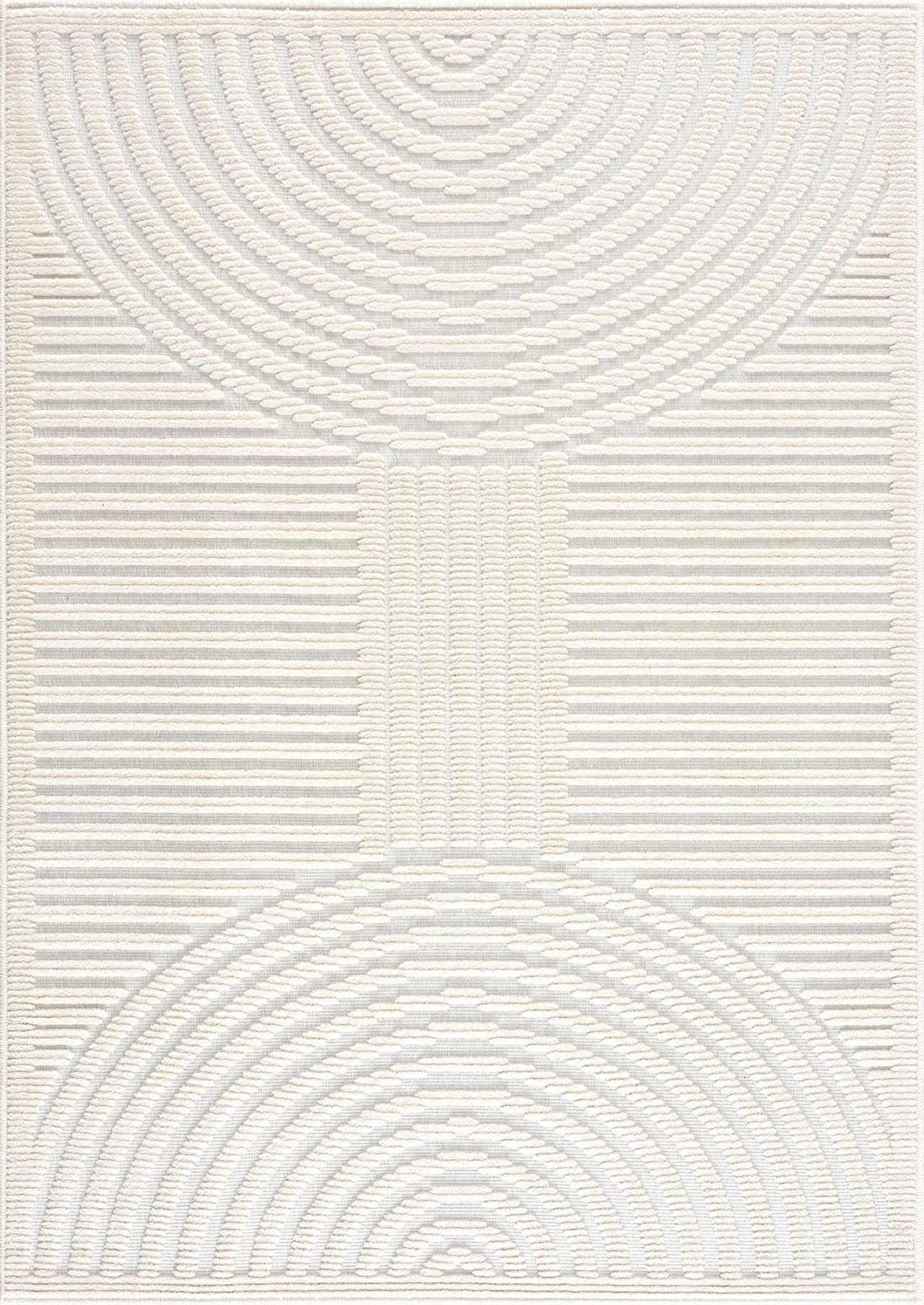 Deron White Washable Area Rug