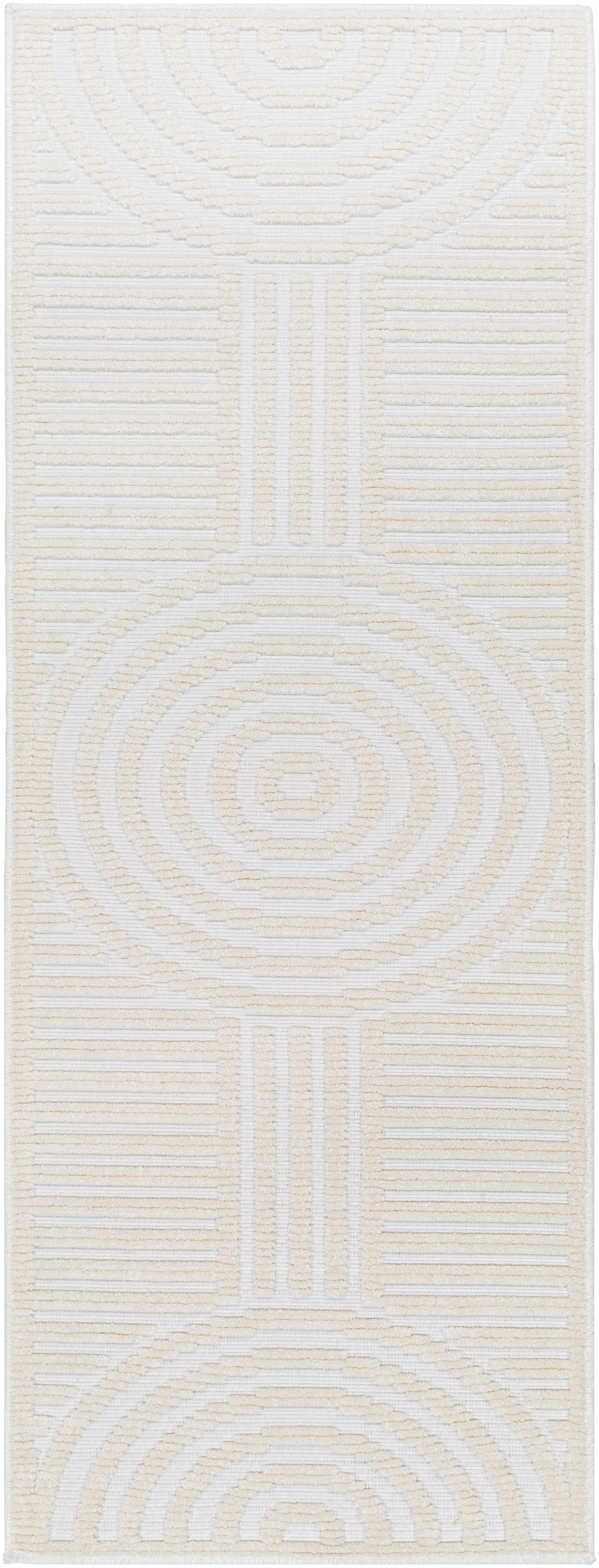 Deron White Washable Area Rug