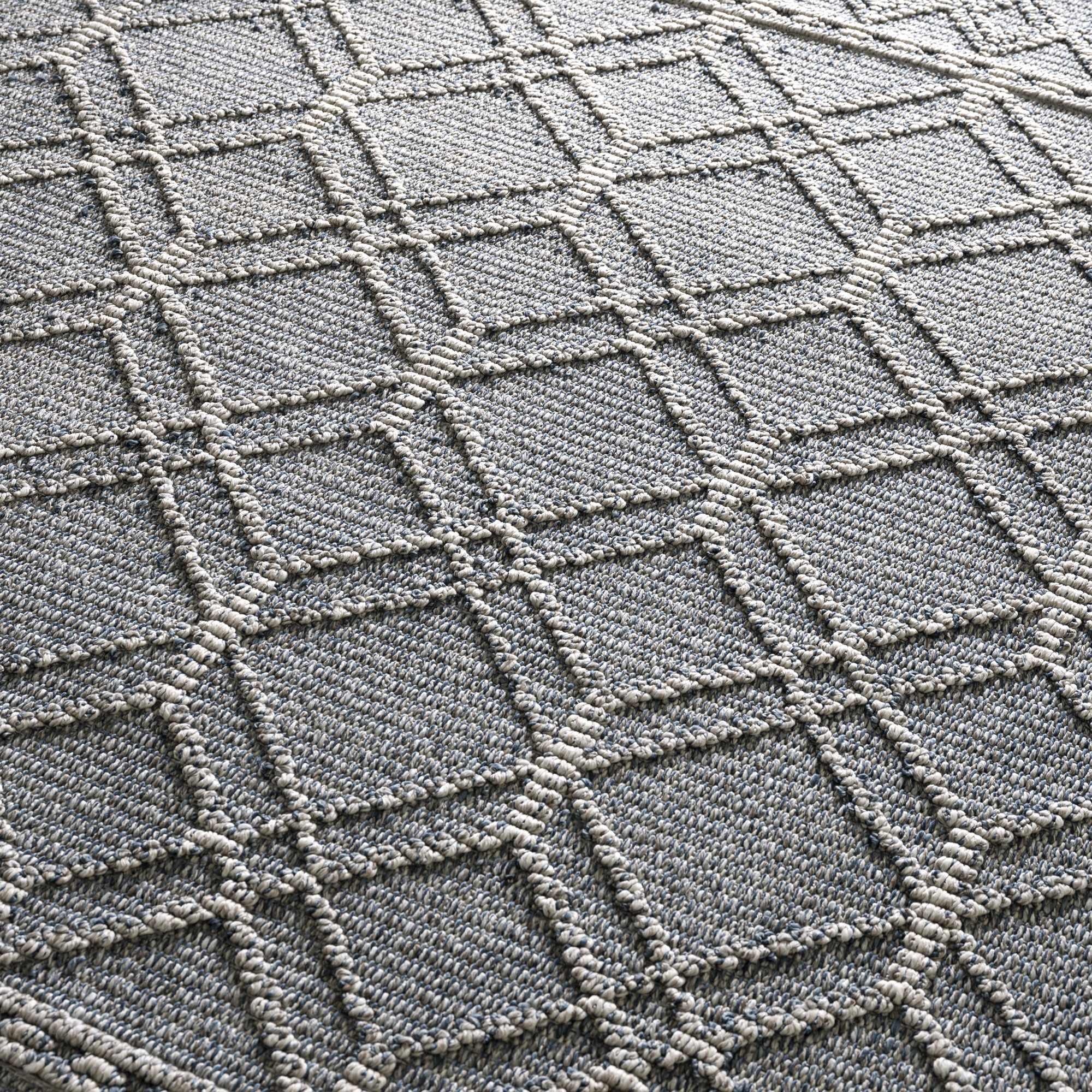 Diah Gray Blue & Bone Area Rug