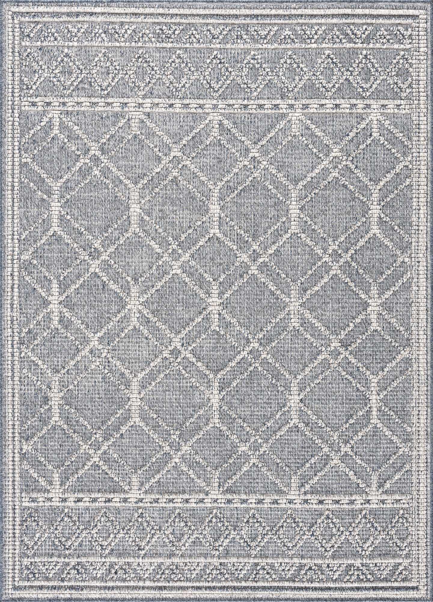 Diah Gray Blue & Bone Area Rug