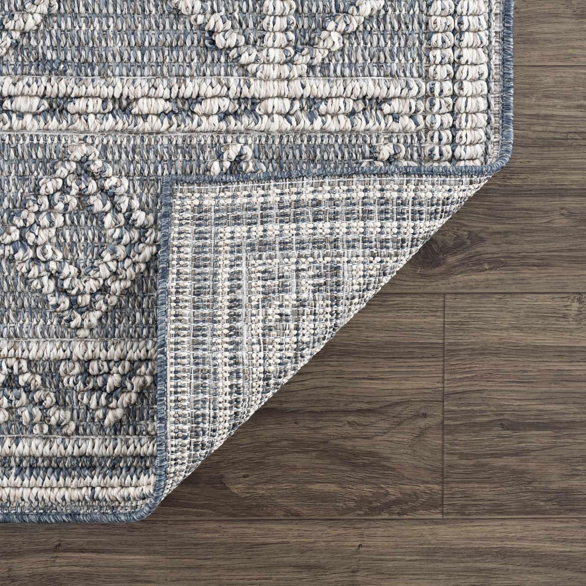 Diah Gray Blue & Bone Area Rug