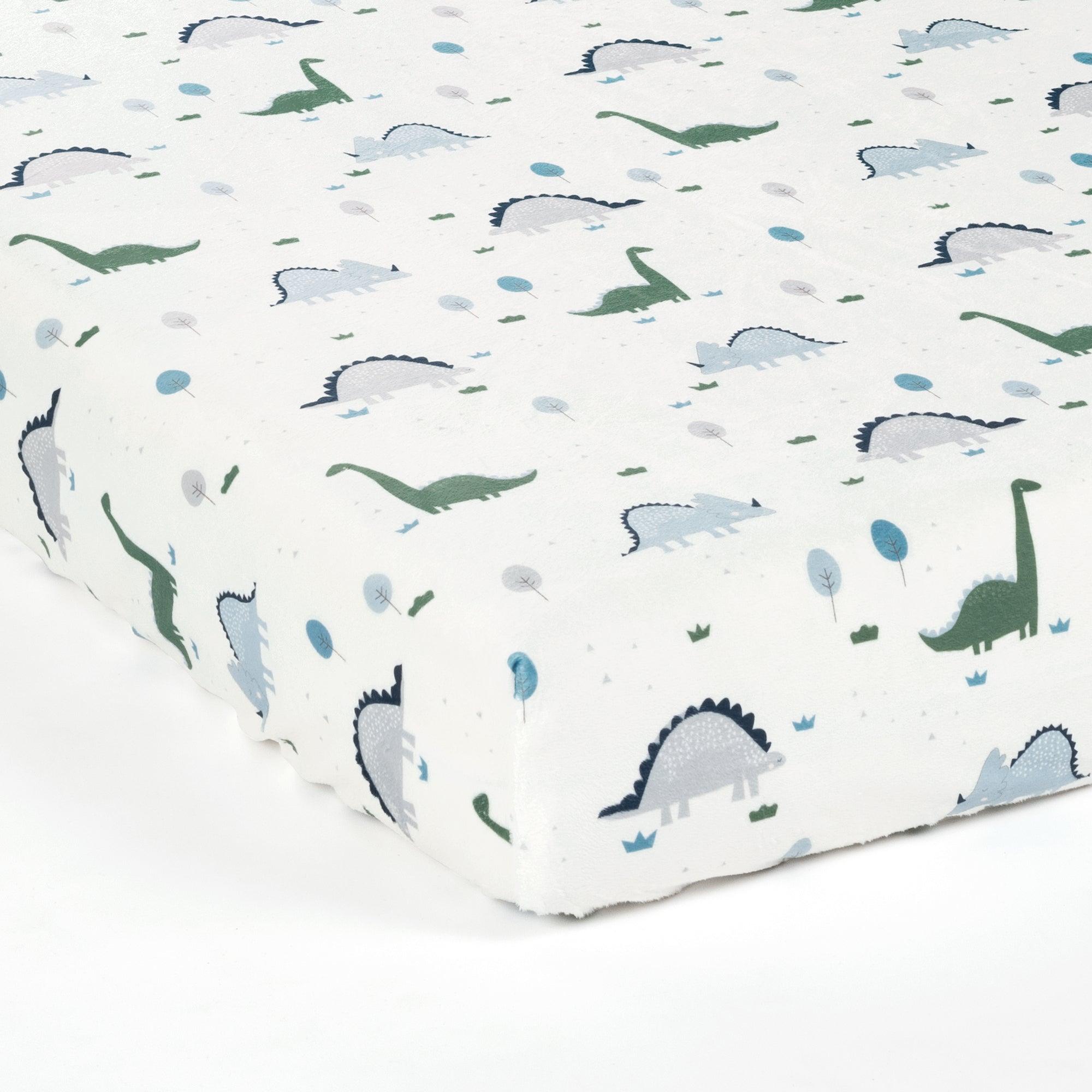 Dinosaurs Roar Soft & Plush Fitted Crib Sheet