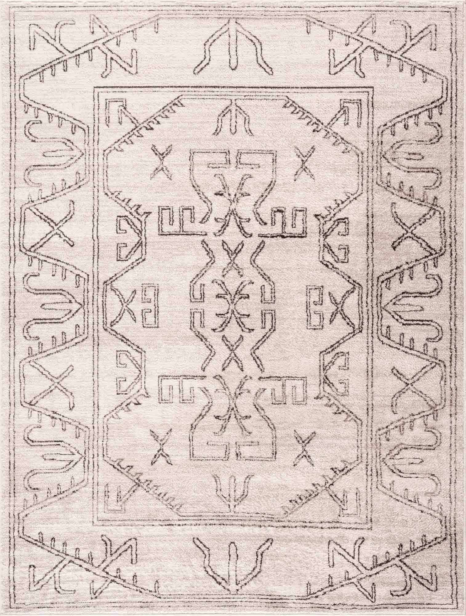 Divya Cream & Charcoal Area Rug