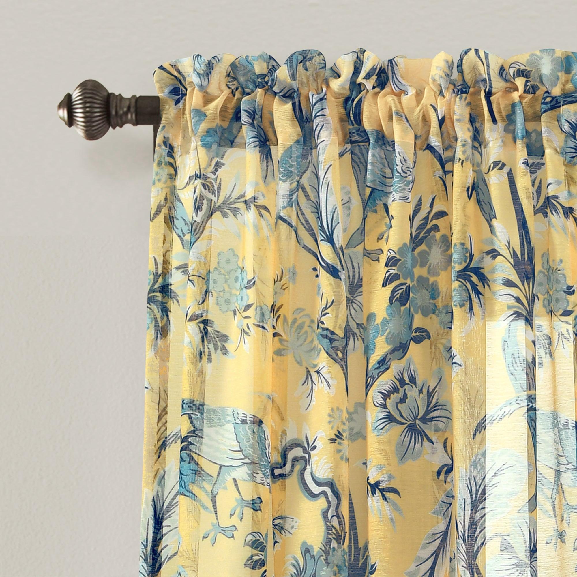 Dolores Sheer Window Curtain Panel Set