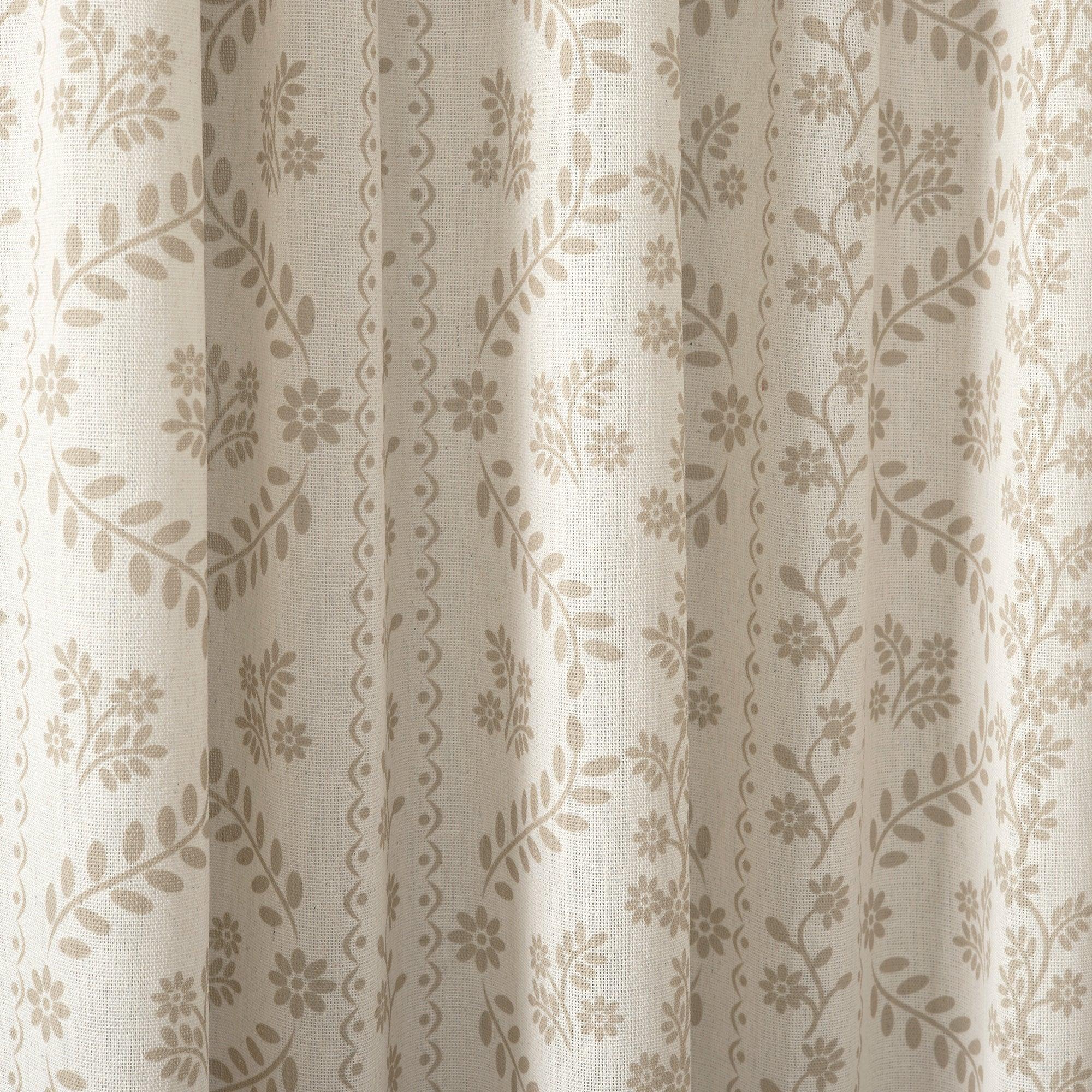 Doreen Delicate Floral Window Curtain Panel Set