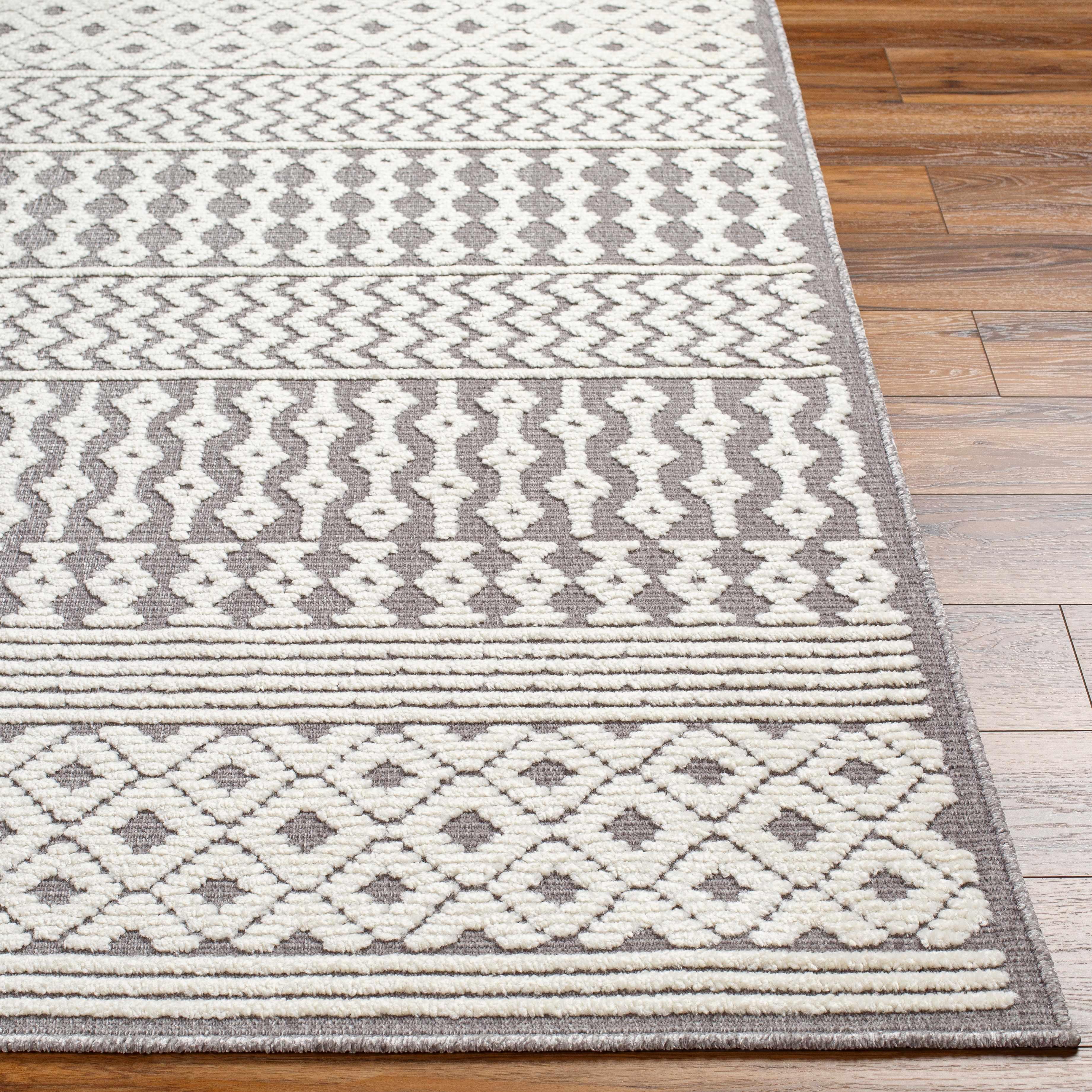 Drago Gray Washable Area Rug