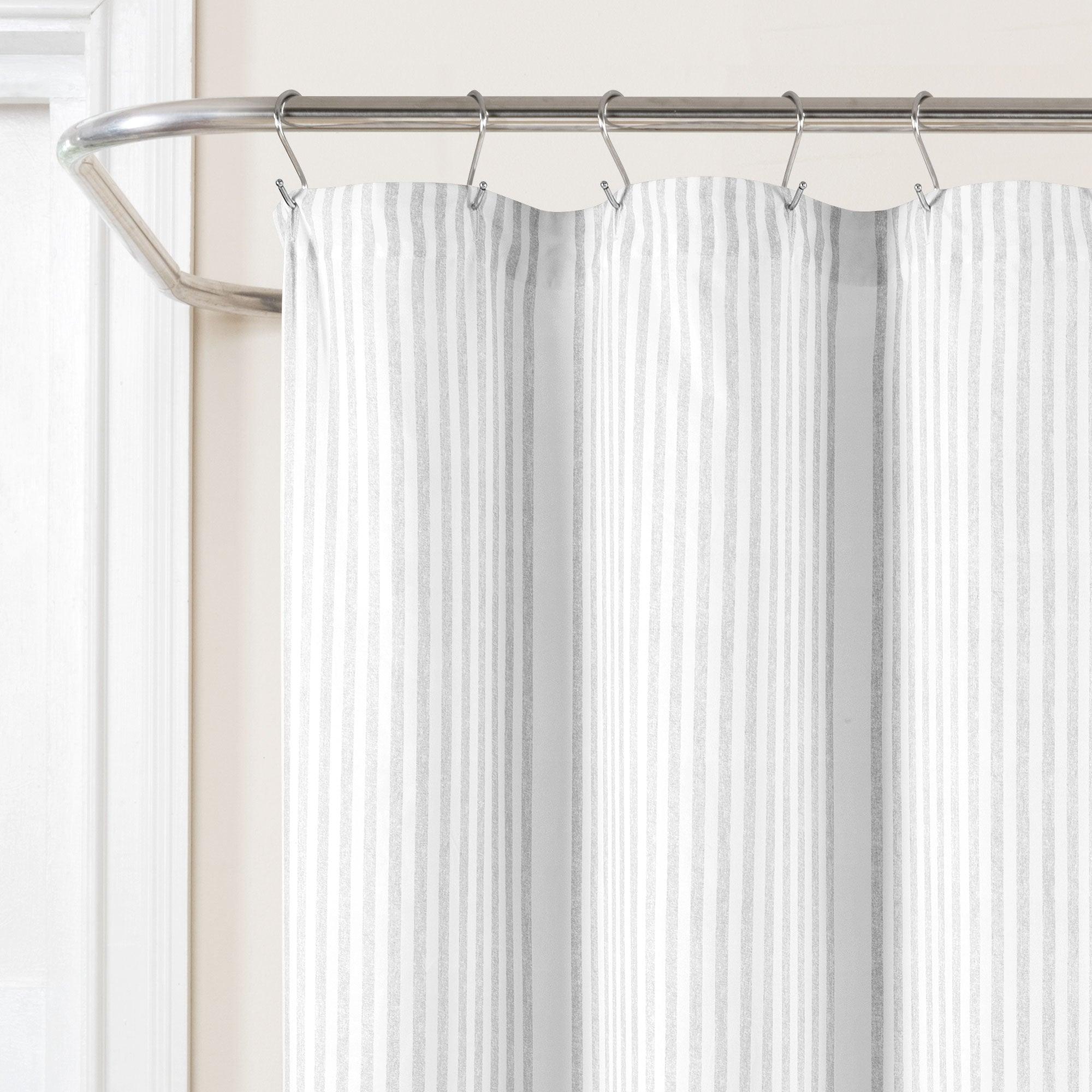 Drew Stripe Silver-Infused Antimicrobial Shower Curtain