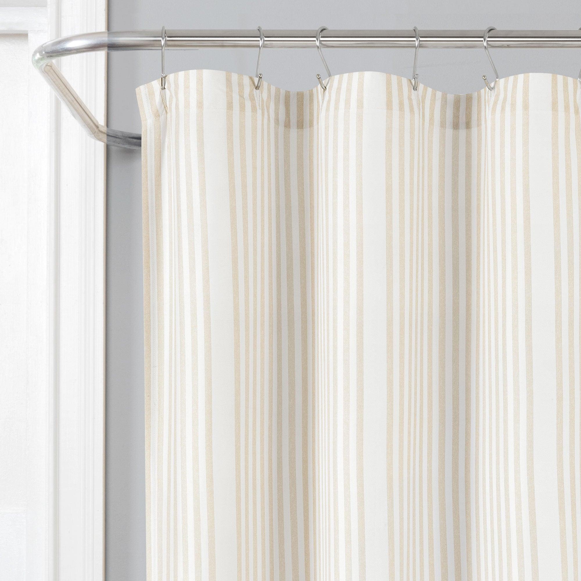 Drew Stripe Silver-Infused Antimicrobial Shower Curtain