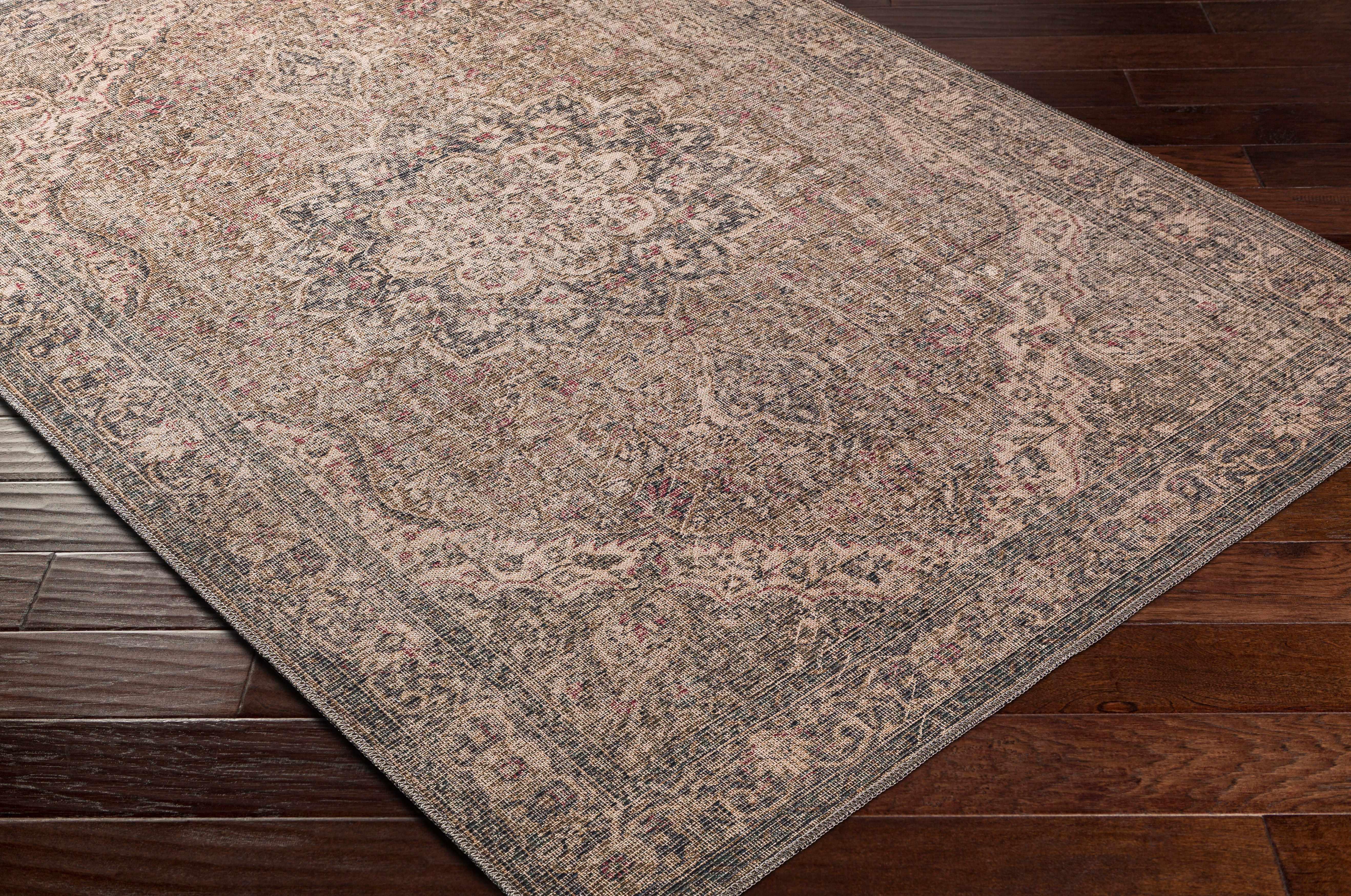 Dusty Sage Greenpoint Medallion Washable Area Rug