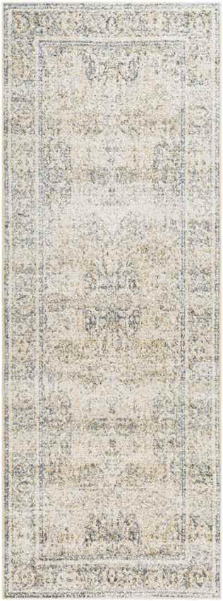 East Traditional Light Gold Washable Area Rug