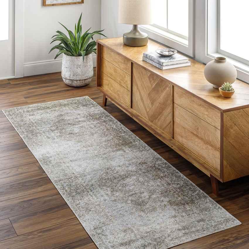 Edmond Traditional Camel Washable Area Rug