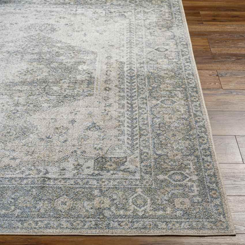 Edmond Traditional Denim Washable Area Rug