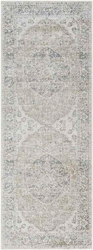 Edmonson Traditional Olive/Dark Blue Washable Area Rug