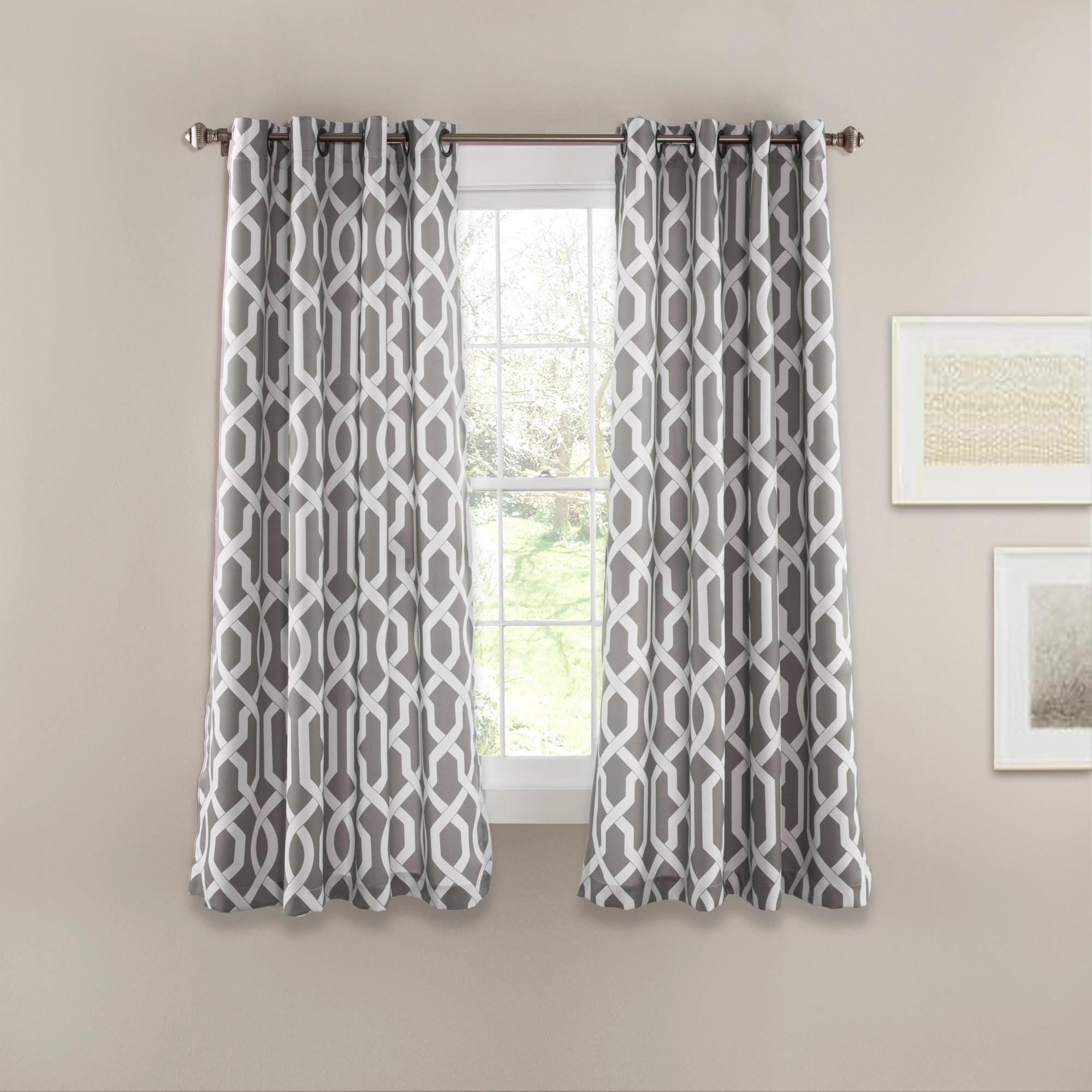 Edward Trellis Light Filtering Window Curtain Panel Set