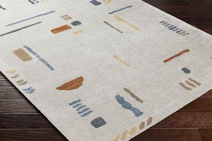 Elbing Modern Beige Washable Area Rug