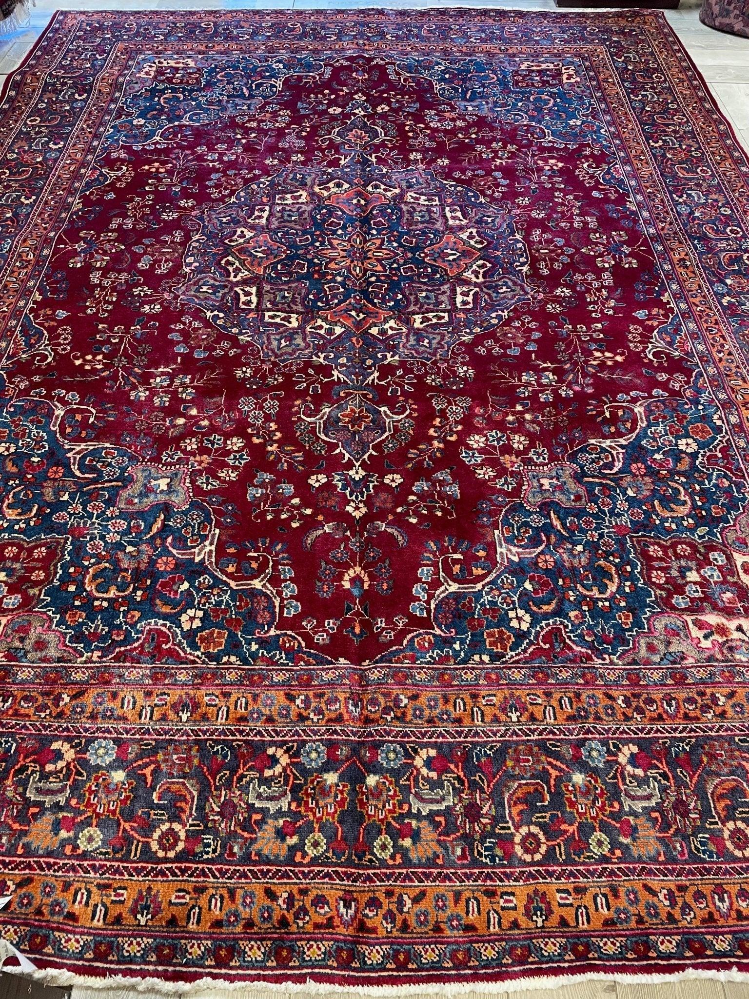 Elegant Hand Knotted Khorasan Area Rug 10x13 Ft