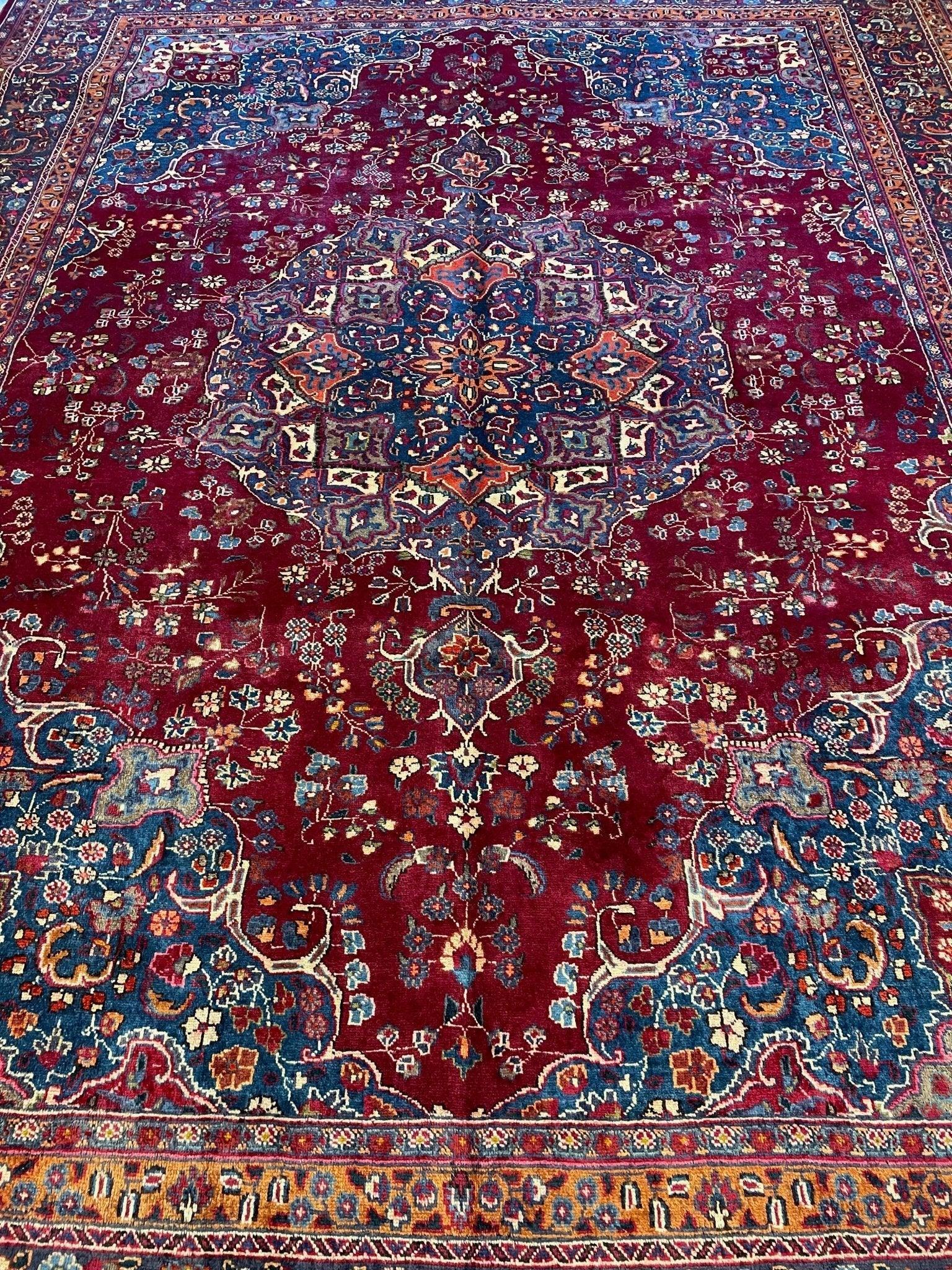 Elegant Hand Knotted Khorasan Area Rug 10x13 Ft