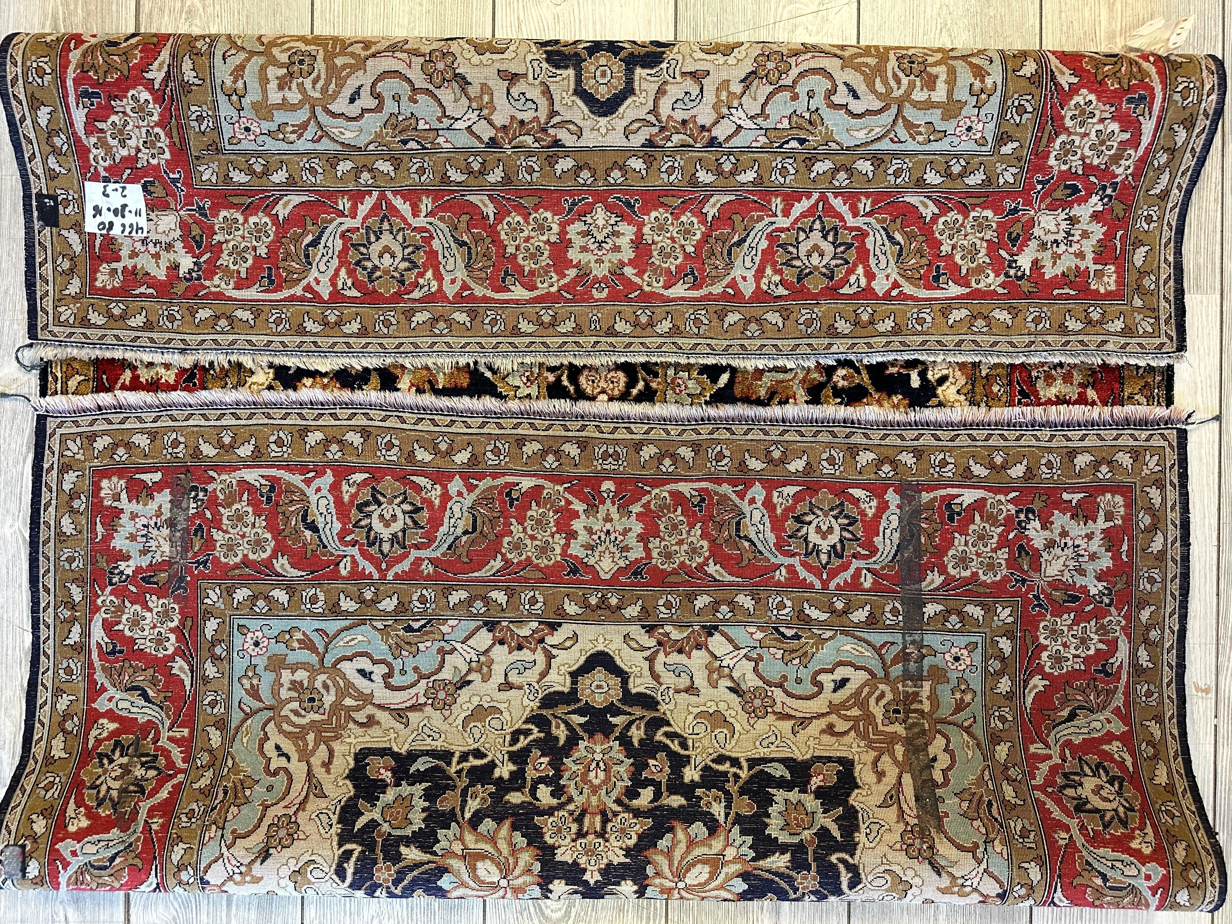 Elegant Qum Qom Ghum Silk Area Rug 5'4''x3'7''