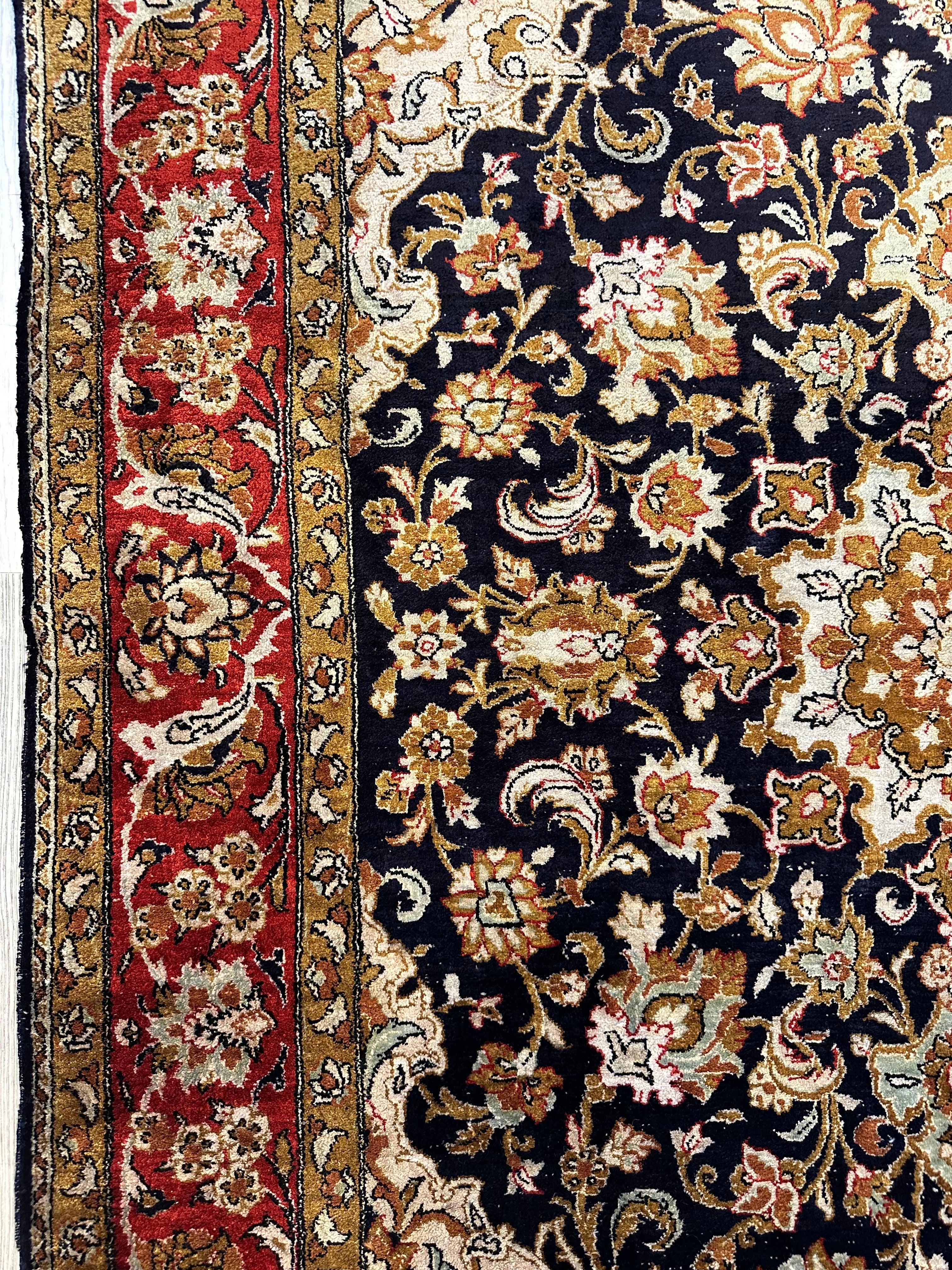 Elegant Qum Qom Ghum Silk Area Rug 5'4''x3'7''