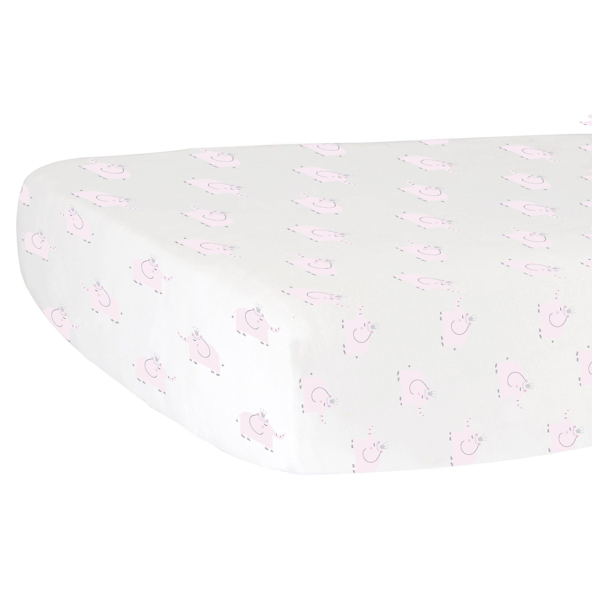 Elephant Organic Cotton Fitted Crib Sheet