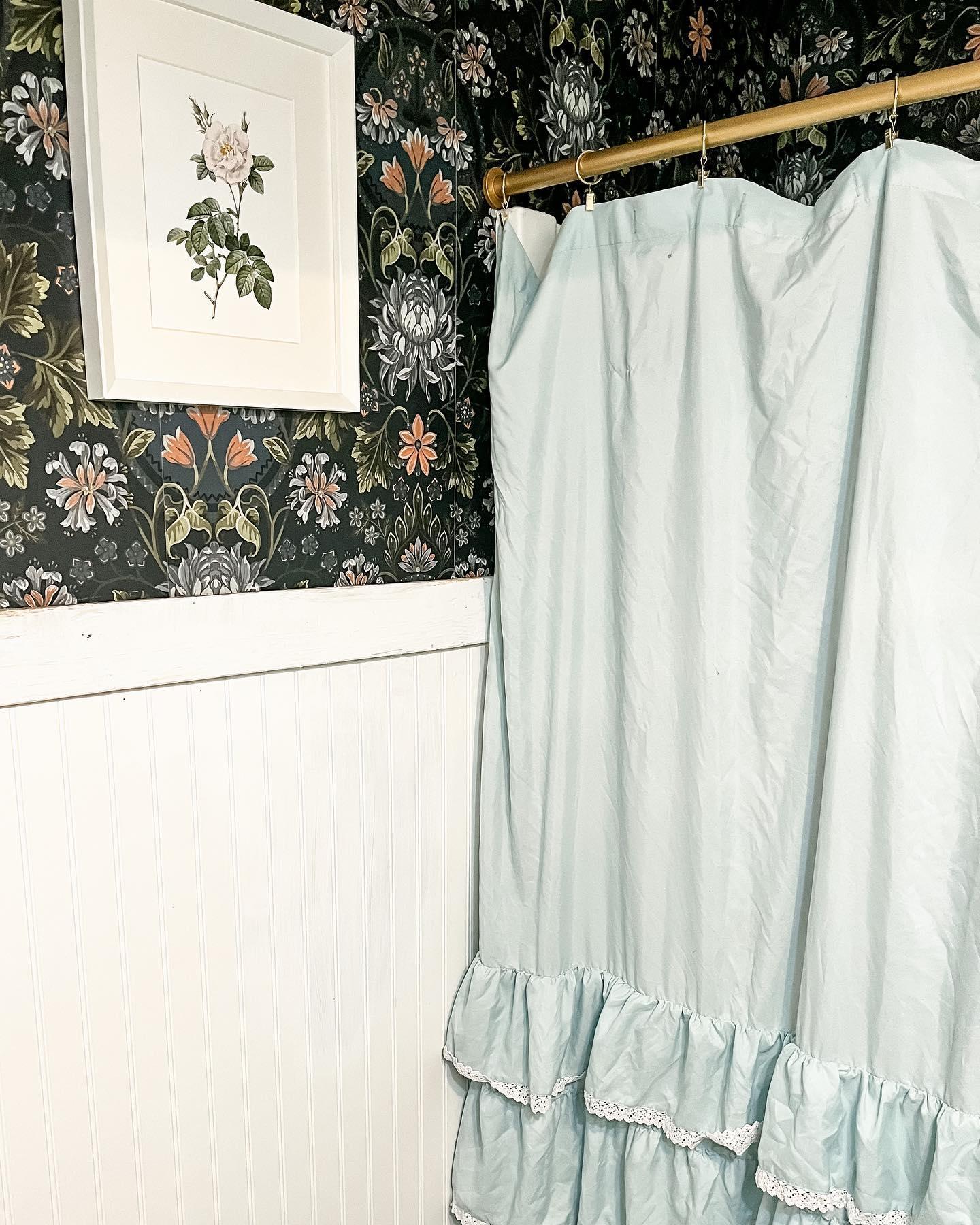 Ella Ruffle Lace Shower Curtain