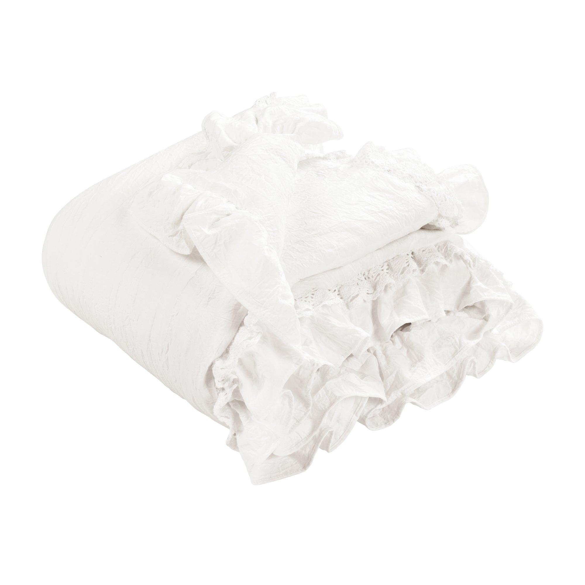 Ella Ruffle Lace Throw