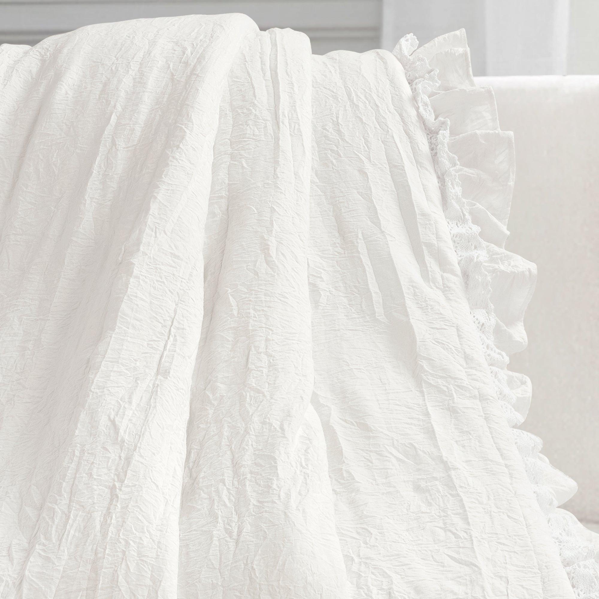 Ella Ruffle Lace Throw